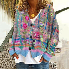 Betty - Abstract Flowers Sweater