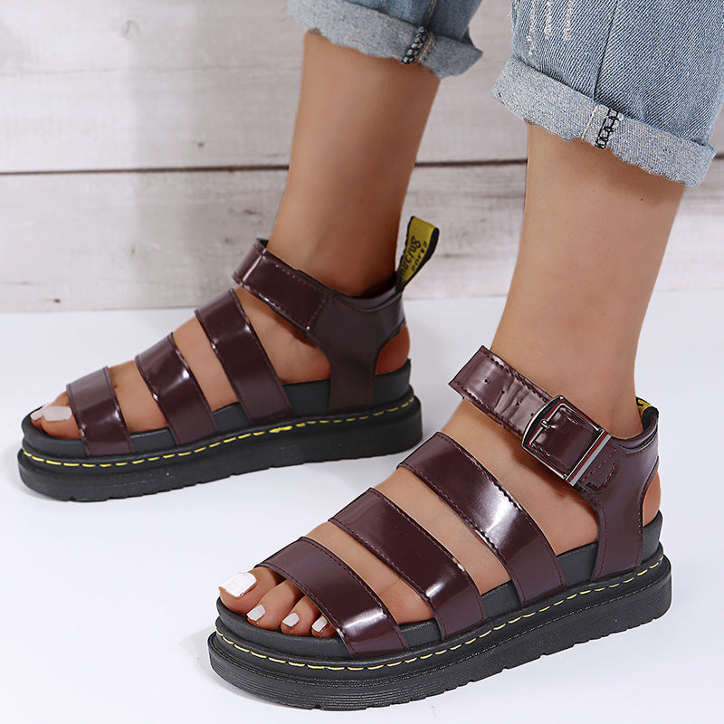 Unisex Gladiator Sandals | Strappy Buckle Summer Shoes