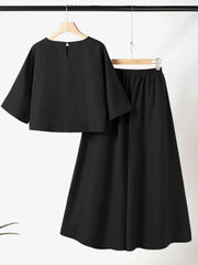 Ada - Fashion Solid Colour Two-piece Set