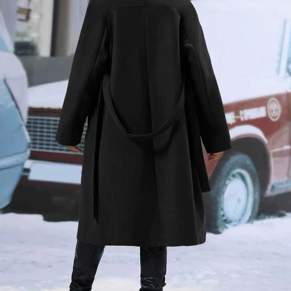 Women’s Long Trench Coat | Double-Breasted Belted Overcoat
