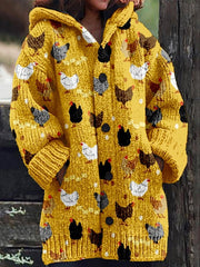 Elowin - Casual Hooded Cape Coat