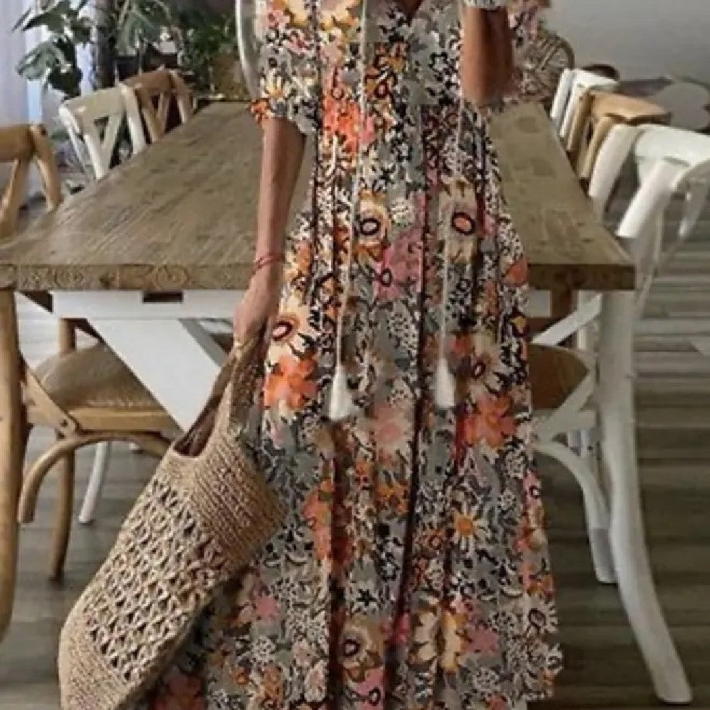 Florence - Bohemian Floral Long Dress