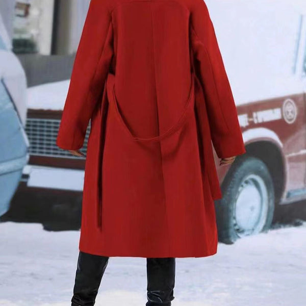 Women’s Long Trench Coat | Double-Breasted Belted Overcoat