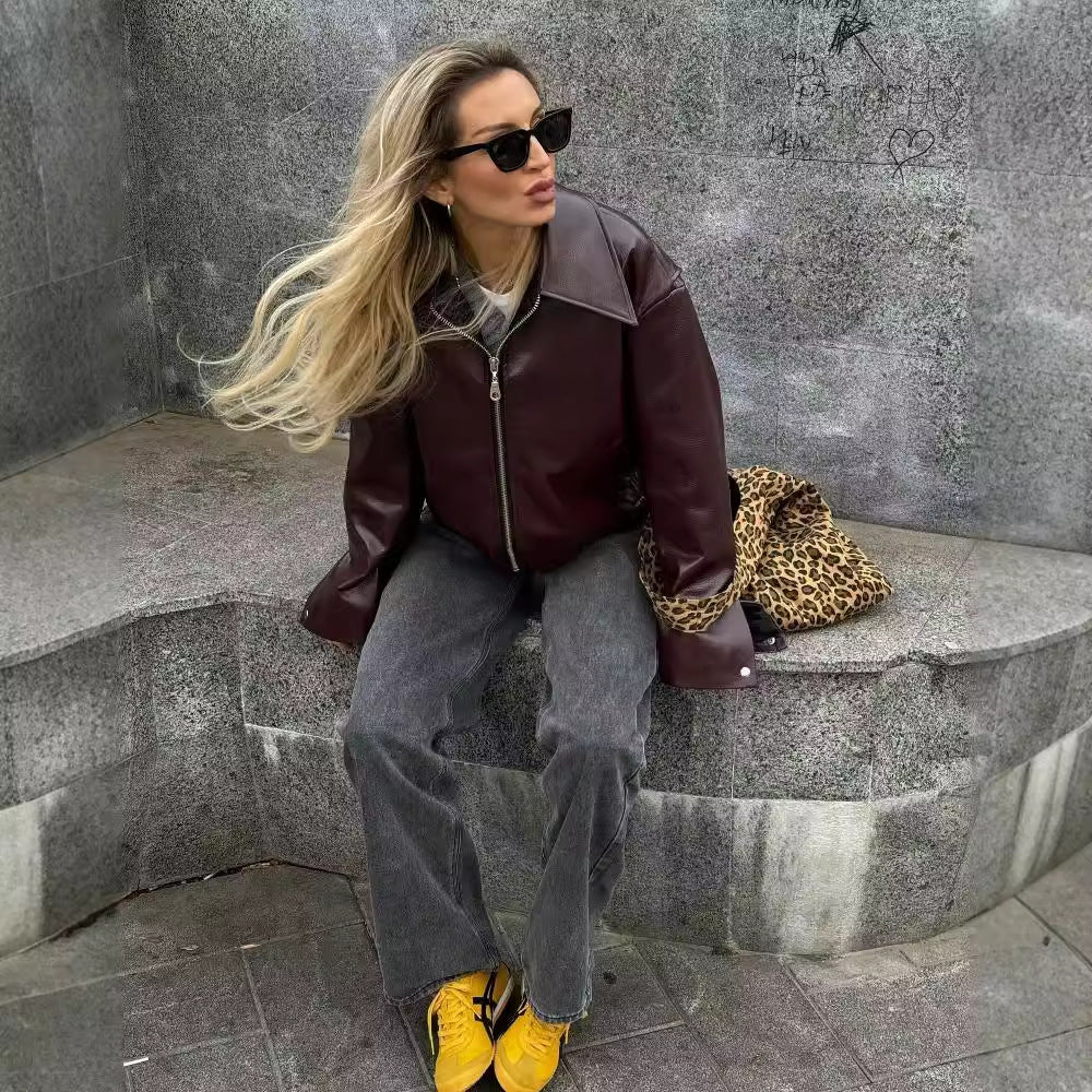 Women’s Oversized Zip Jacket | Casual Streetwear Bomber Style