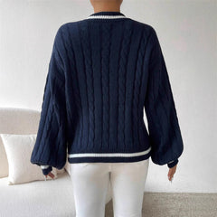 Nova - Elegant Loose V-Neck Fashion Sweater