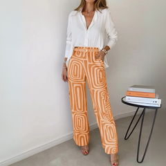 Nova - Geometric Palazzo Pants & Top Set