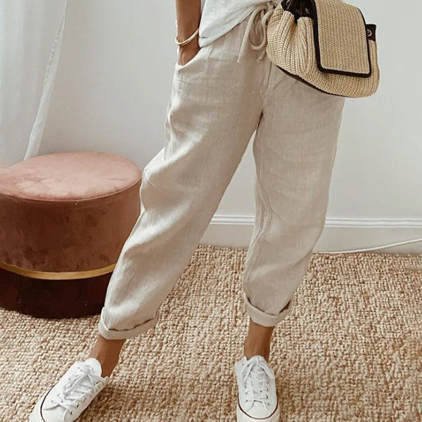 Women’s Relaxed Fit Pants | Drawstring Waist Trousers