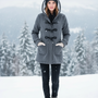 Women’s Hooded Toggle Coat – Warm Winter Jacket with Pockets