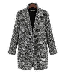 Atara - Woolen Slim Long Sleeve Coat