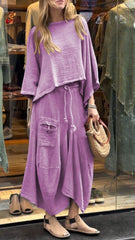 Olivia - Solid Color Two-Piece Set