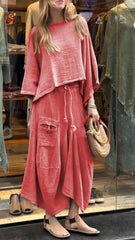 Olivia - Solid Color Two-Piece Set