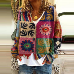 Betty - Abstract Flowers Sweater