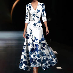 Elizabeth- V-Neck Gown Dress