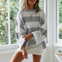 Women’s Oversized Striped Pullover Sweater | Casual Knit