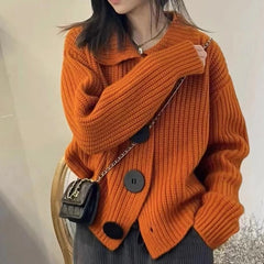 Rora - Long Sleeve Loose Cashmere Cardigan
