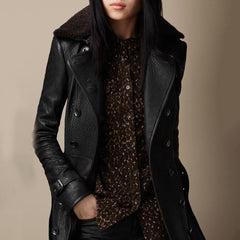 Talita - Slim Fit Faux Leather Coat