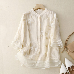Zadie - Vintage Yarn Embroidery Blouse
