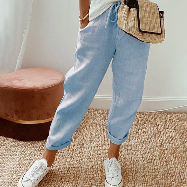 Women’s Relaxed Fit Pants | Drawstring Waist Trousers