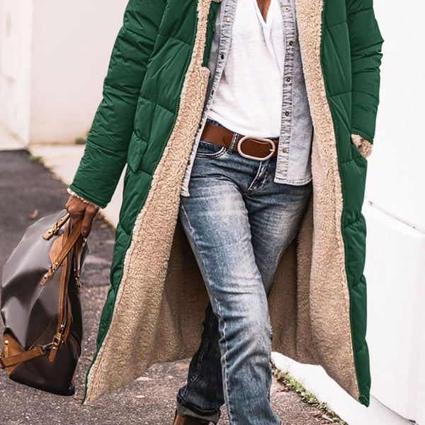 Women’s Long Hooded Puffer Coat | Thick Warm Winter Jacket with Lining