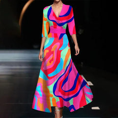 Elizabeth- V-Neck Gown Dress