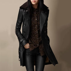 Talita - Slim Fit Faux Leather Coat