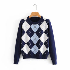 Ellie - Diamond Lattice Pullover Sweater
