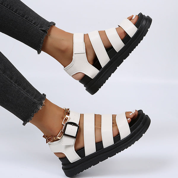 Unisex Gladiator Sandals | Strappy Buckle Summer Shoes