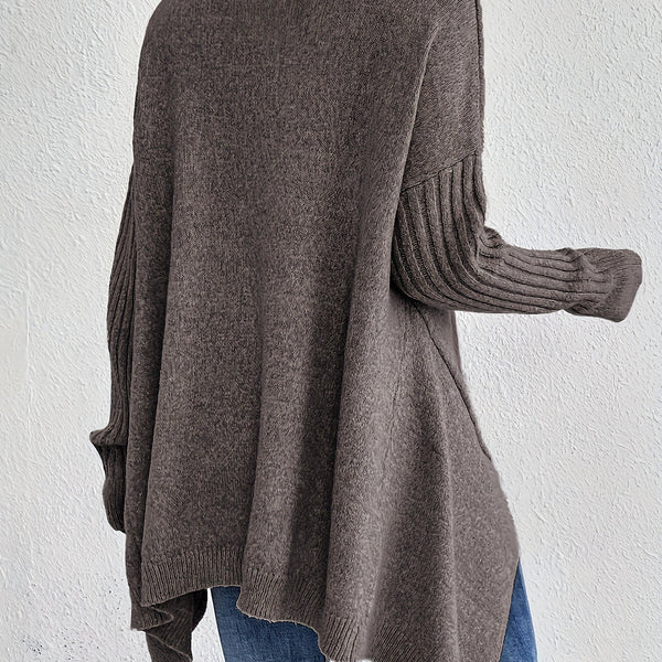 Women’s Oversized Turtleneck Sweater – Long Sleeve High Neck Pullover