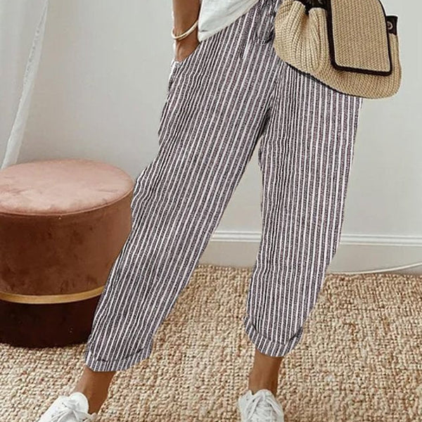 Women’s Relaxed Fit Pants | Drawstring Waist Trousers