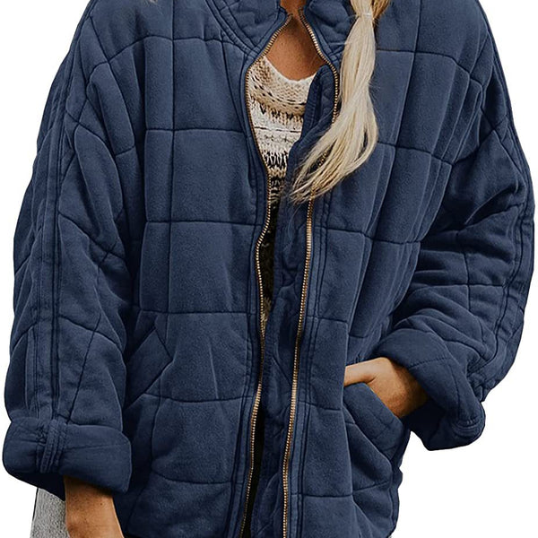 Women’s Quilted Casual Jacket | Relaxed Zip Front