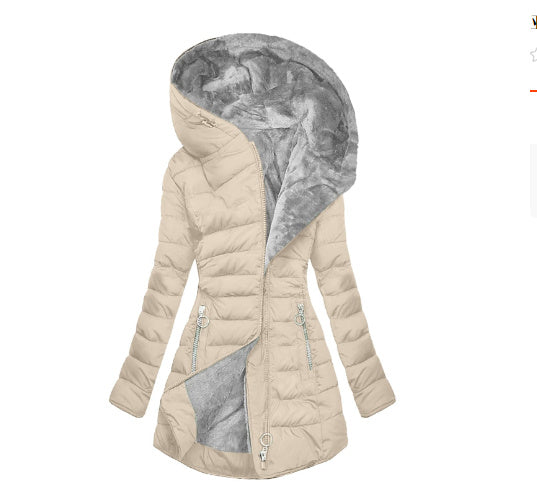 Women’s Hooded Winter Coat – Longline Puffer Jacket