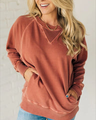 VIOLA - Ribbed Sweater with Pockets