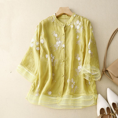 Zadie - Vintage Yarn Embroidery Blouse