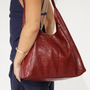 Ivy Crimson Luxe Leather Satchel