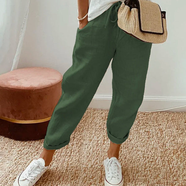 Women’s Relaxed Fit Pants | Drawstring Waist Trousers