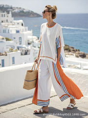 Orla - Summer Striped Suits Loose Two Piece Set