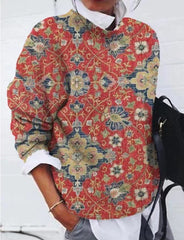 Women’s Relaxed Fit Floral Top | Long Sleeve