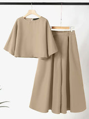 Ada - Fashion Solid Colour Two-piece Set
