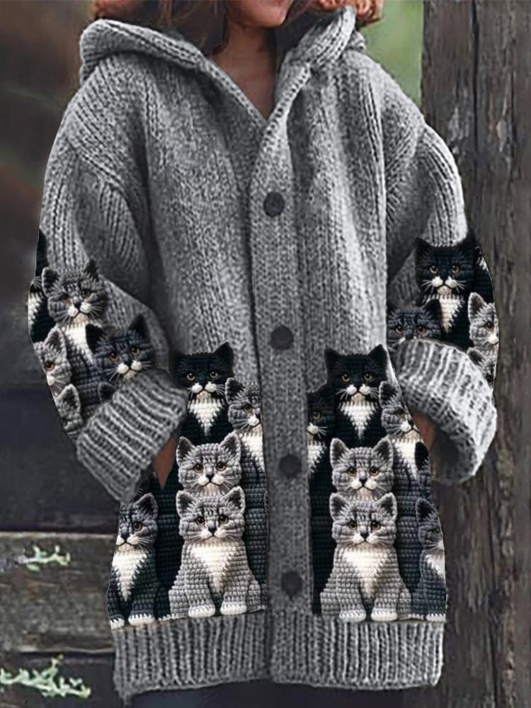 Elowin - Casual Hooded Cape Coat