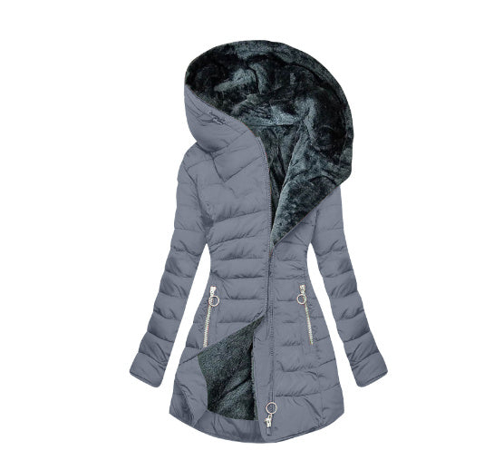 Women’s Hooded Winter Coat – Longline Puffer Jacket
