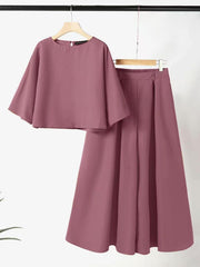 Ada - Fashion Solid Colour Two-piece Set