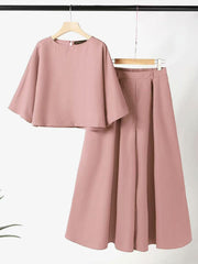 Ada - Fashion Solid Colour Two-piece Set