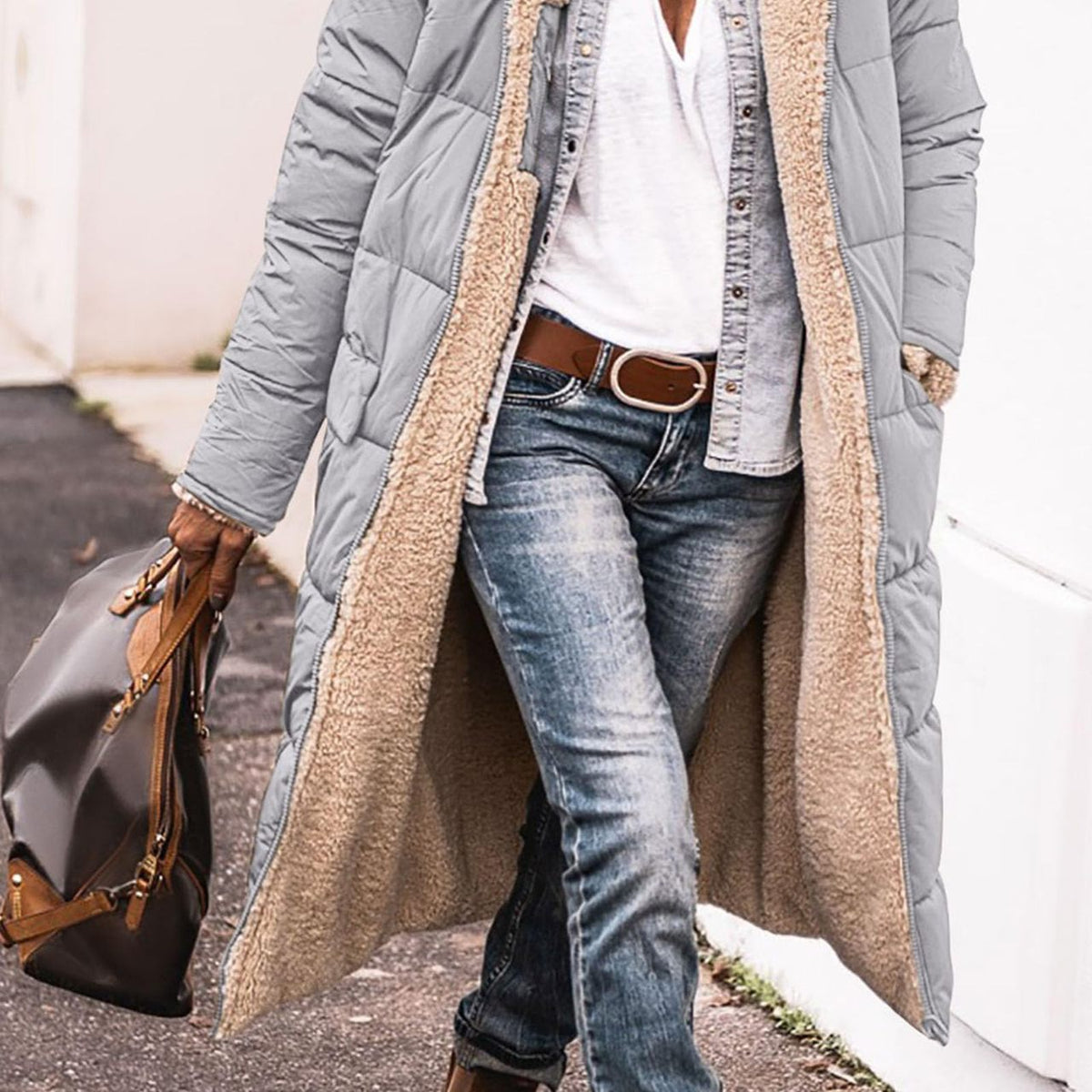 Women’s Long Hooded Puffer Coat | Thick Warm Winter Jacket with Lining