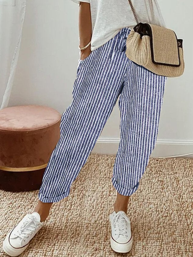 Women’s Relaxed Fit Pants | Drawstring Waist Trousers