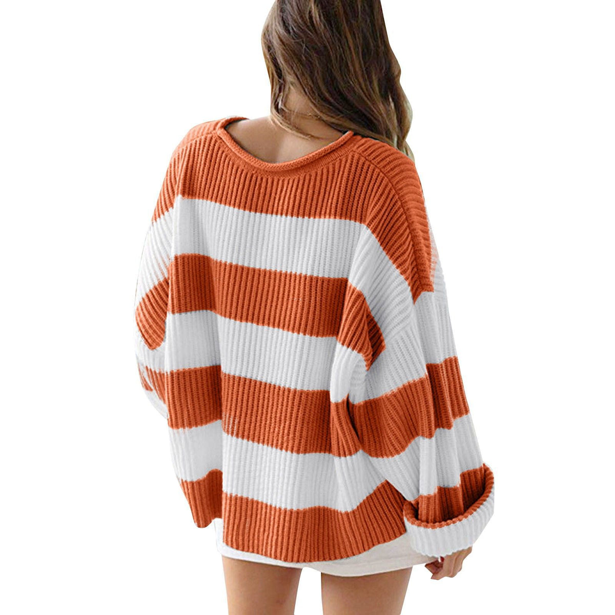 Women’s Oversized Striped Pullover Sweater | Casual Knit