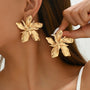 Lana | Golden Floral Drop Earrings
