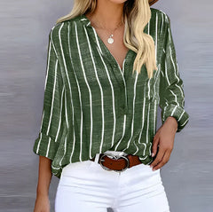 Solana - Striped Printed Casual Top