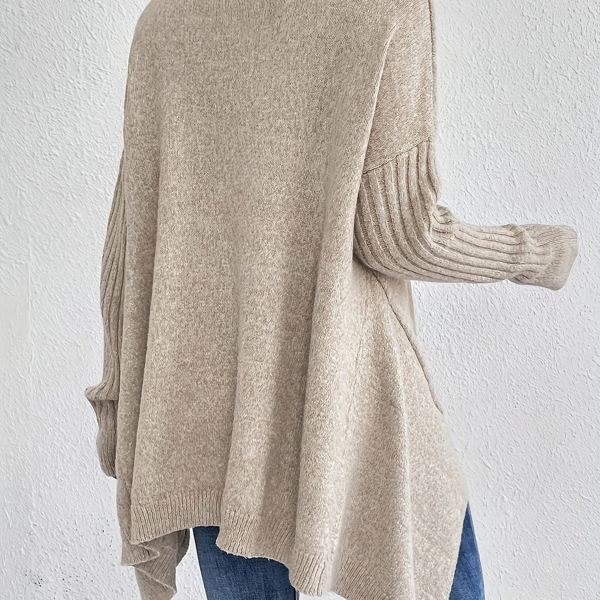 Women’s Oversized Turtleneck Sweater – Long Sleeve High Neck Pullover