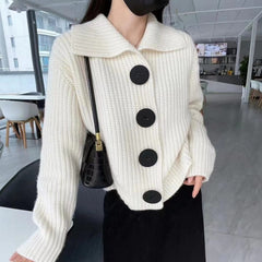 Rora - Long Sleeve Loose Cashmere Cardigan