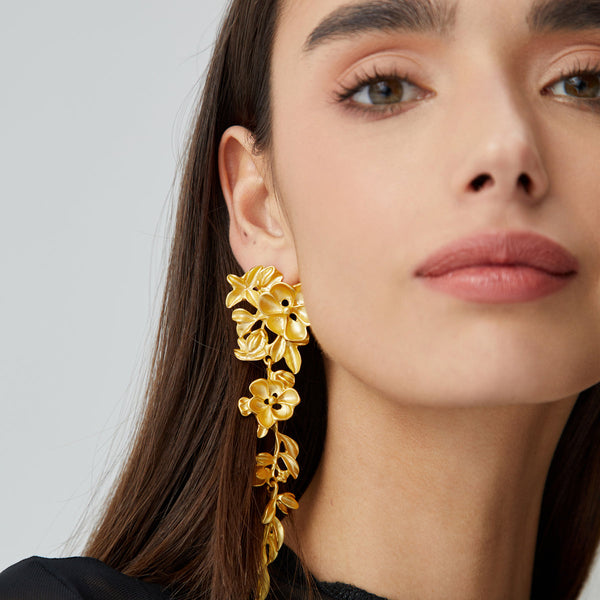 Liana | Floral Fringed Earrings